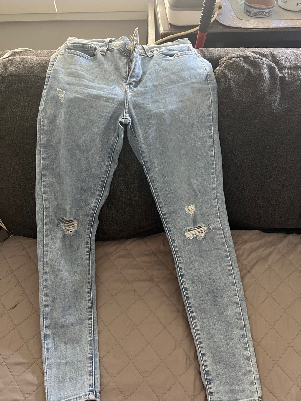Levi's Light Blue Ripped Skinny Jeans